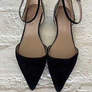 Shoes of prey black d’orsay suede flats size 6.5